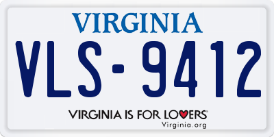 VA license plate VLS9412