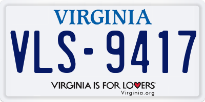 VA license plate VLS9417