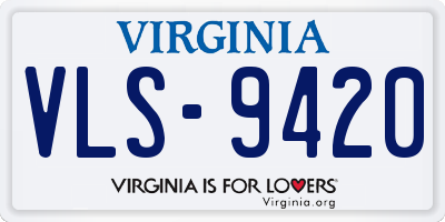 VA license plate VLS9420
