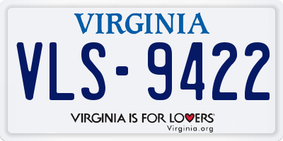 VA license plate VLS9422