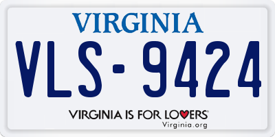 VA license plate VLS9424