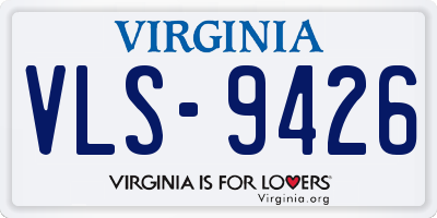 VA license plate VLS9426