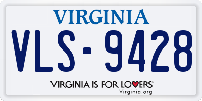 VA license plate VLS9428