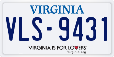VA license plate VLS9431