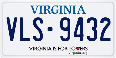 VA license plate VLS9432