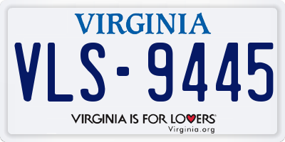 VA license plate VLS9445