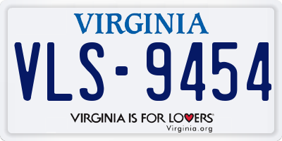 VA license plate VLS9454