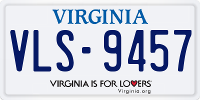 VA license plate VLS9457