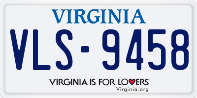 VA license plate VLS9458