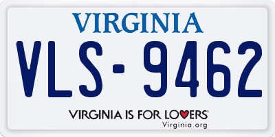 VA license plate VLS9462