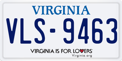 VA license plate VLS9463