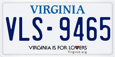 VA license plate VLS9465