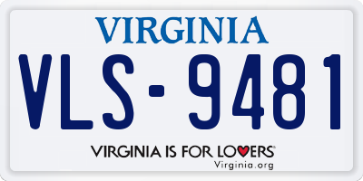 VA license plate VLS9481