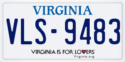 VA license plate VLS9483