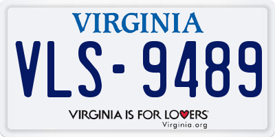 VA license plate VLS9489