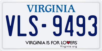 VA license plate VLS9493