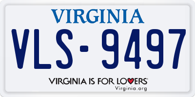 VA license plate VLS9497