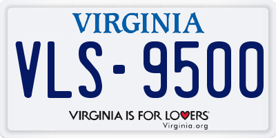 VA license plate VLS9500