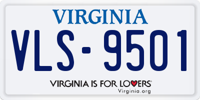 VA license plate VLS9501