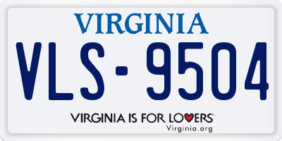 VA license plate VLS9504