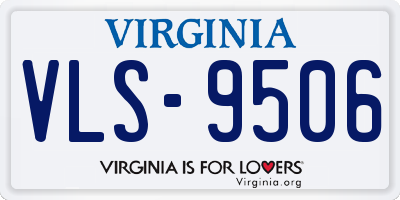 VA license plate VLS9506