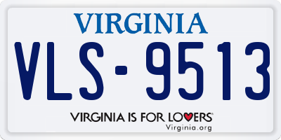 VA license plate VLS9513