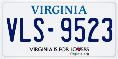 VA license plate VLS9523