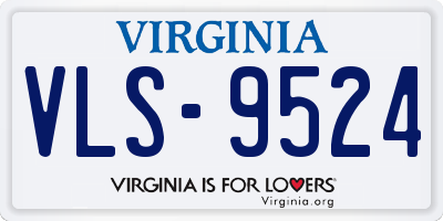 VA license plate VLS9524