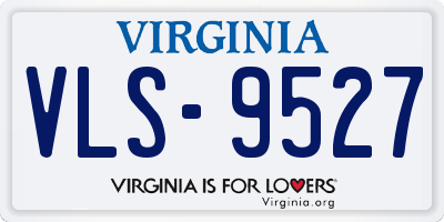 VA license plate VLS9527