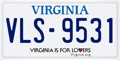 VA license plate VLS9531