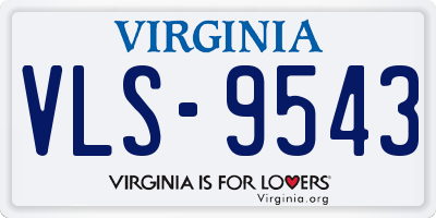 VA license plate VLS9543