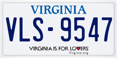 VA license plate VLS9547