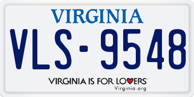 VA license plate VLS9548