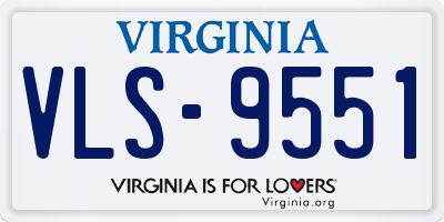 VA license plate VLS9551