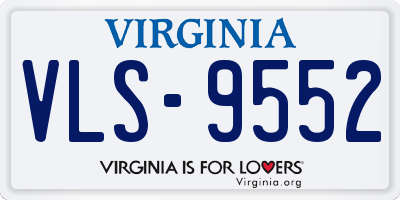 VA license plate VLS9552