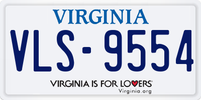 VA license plate VLS9554
