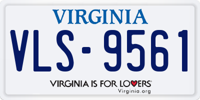 VA license plate VLS9561