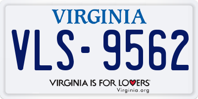 VA license plate VLS9562