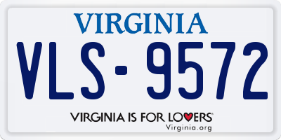 VA license plate VLS9572