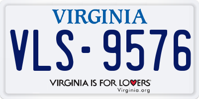 VA license plate VLS9576