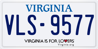 VA license plate VLS9577