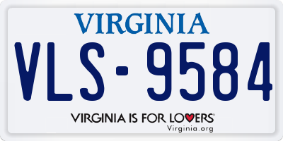 VA license plate VLS9584
