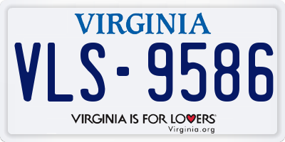 VA license plate VLS9586