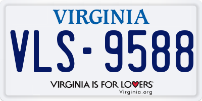VA license plate VLS9588