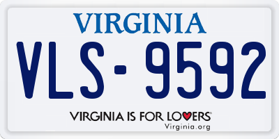 VA license plate VLS9592