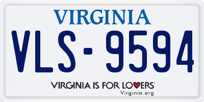 VA license plate VLS9594