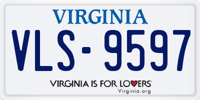 VA license plate VLS9597