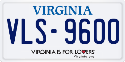 VA license plate VLS9600