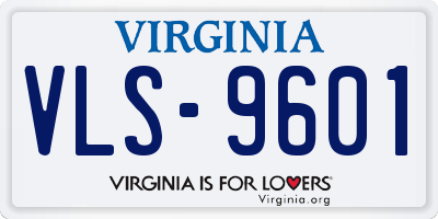 VA license plate VLS9601