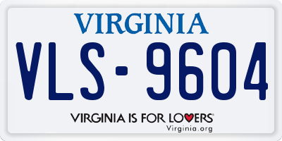 VA license plate VLS9604